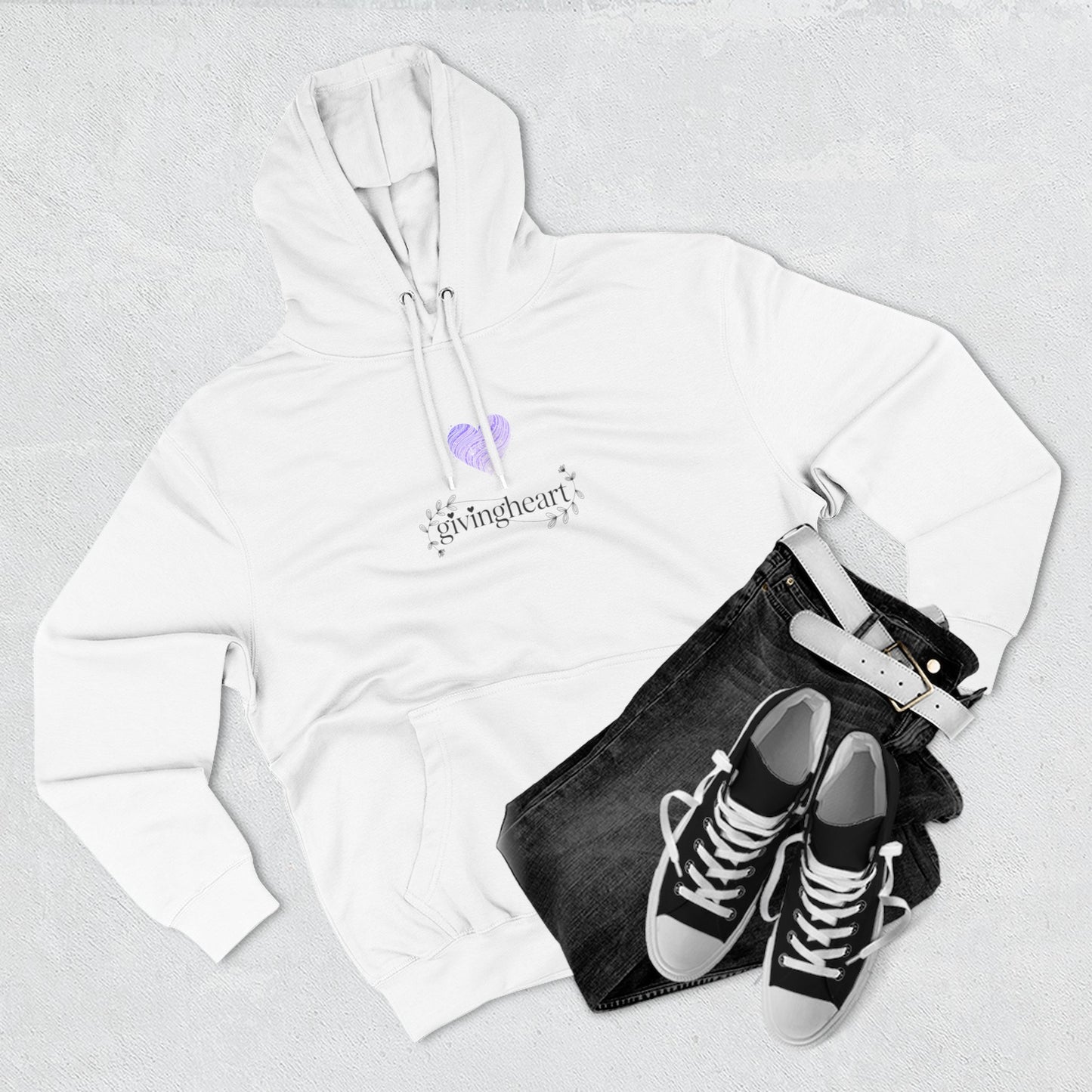 givingheart hoodie - lilac