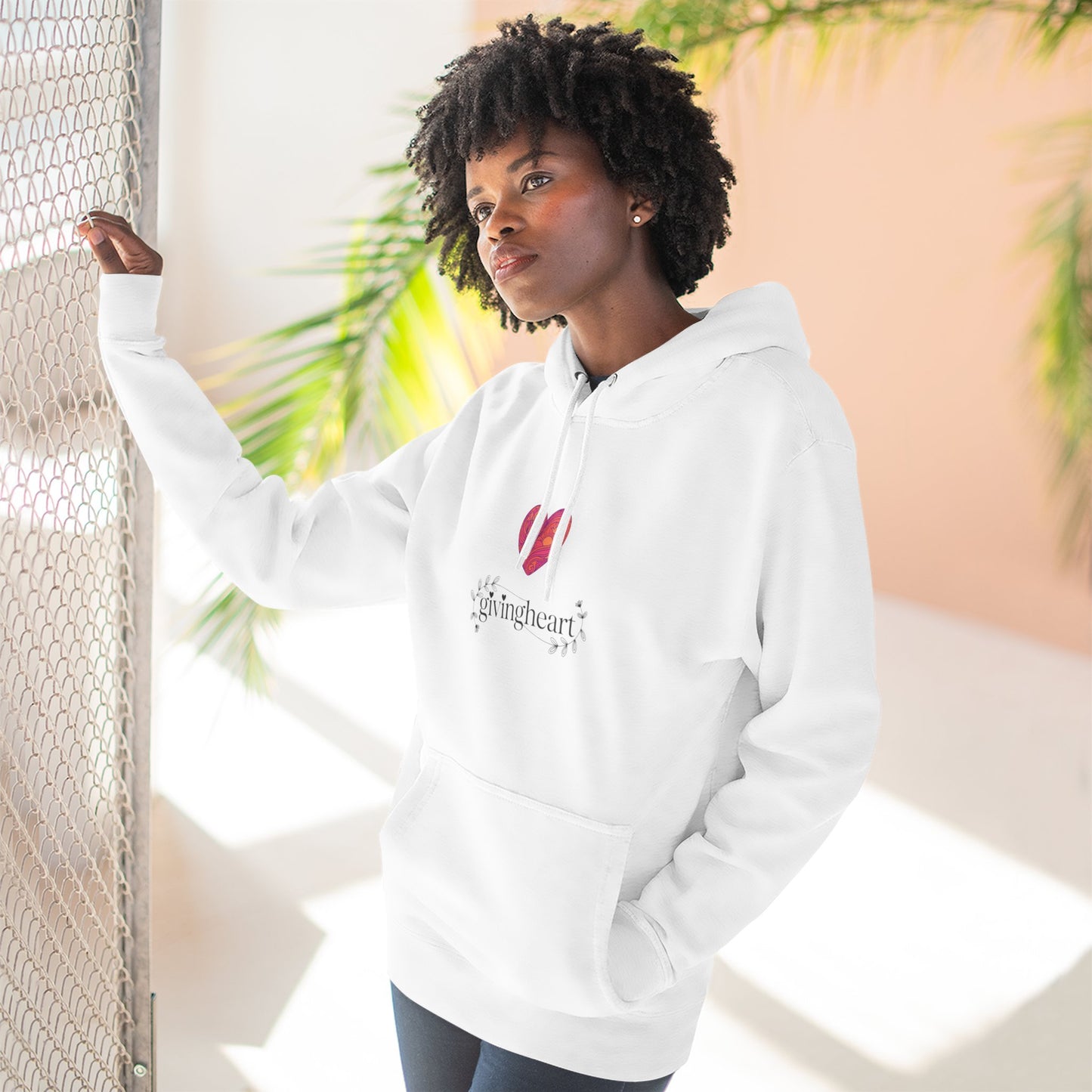 givingheart - rose hoodie