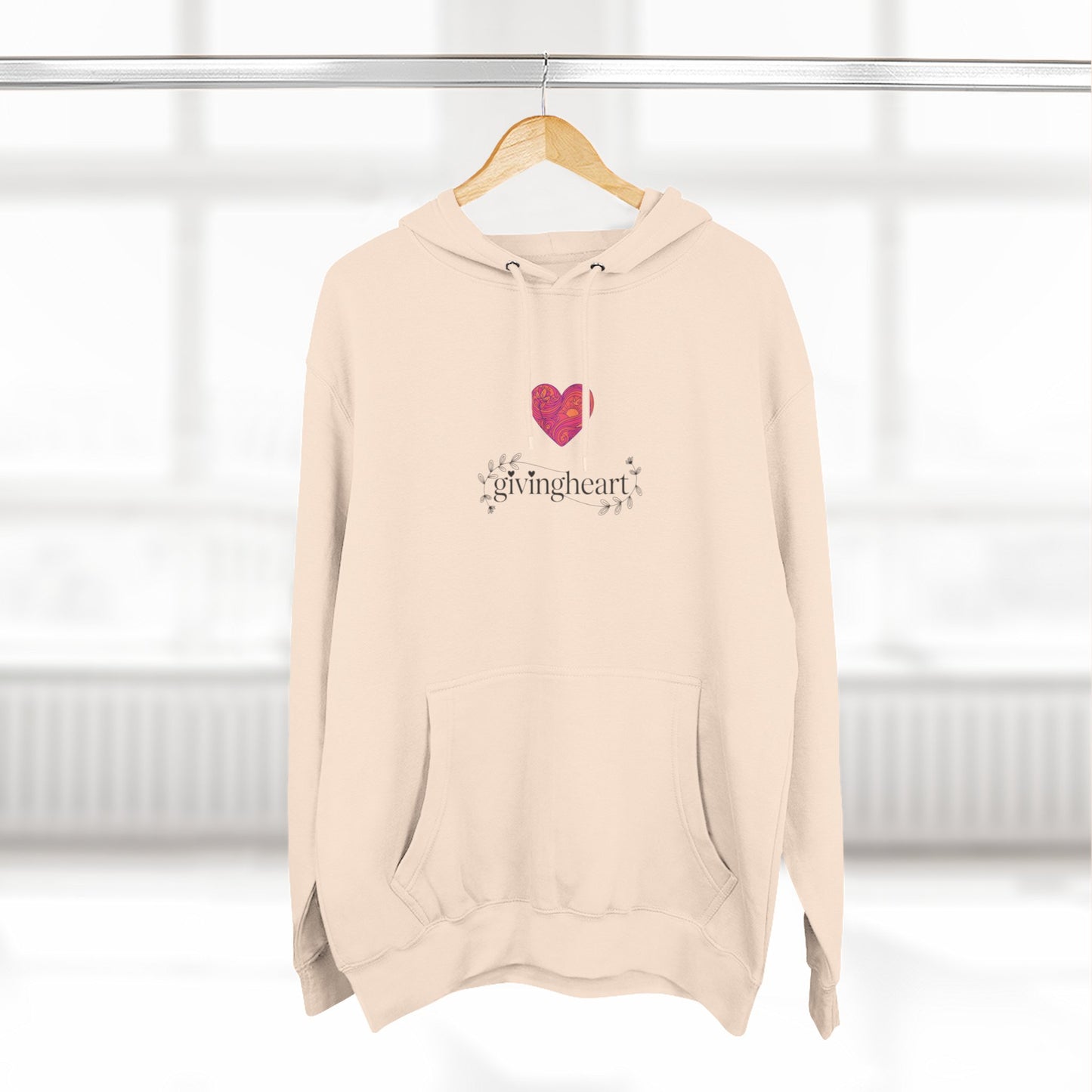 givingheart - rose hoodie