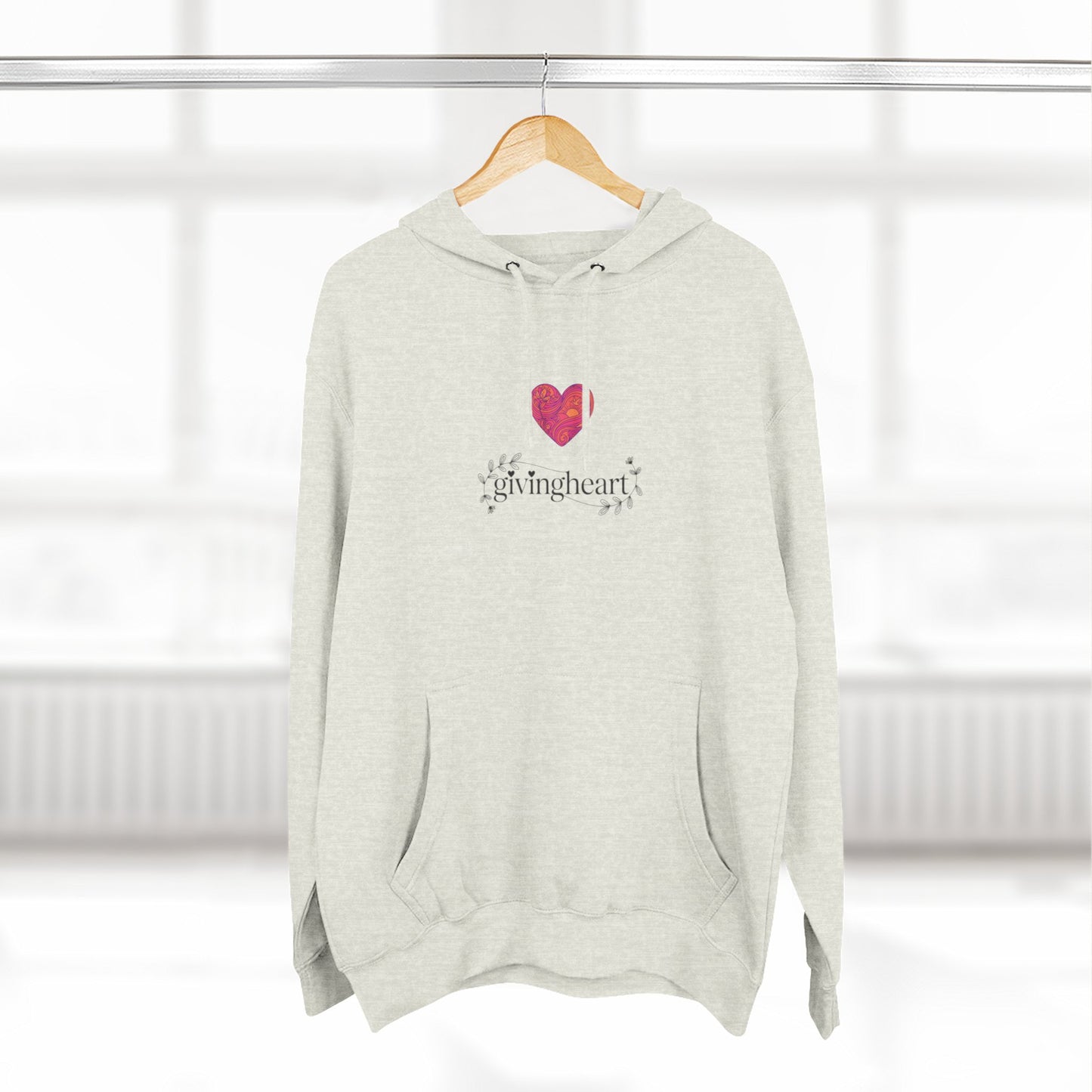 givingheart - rose hoodie