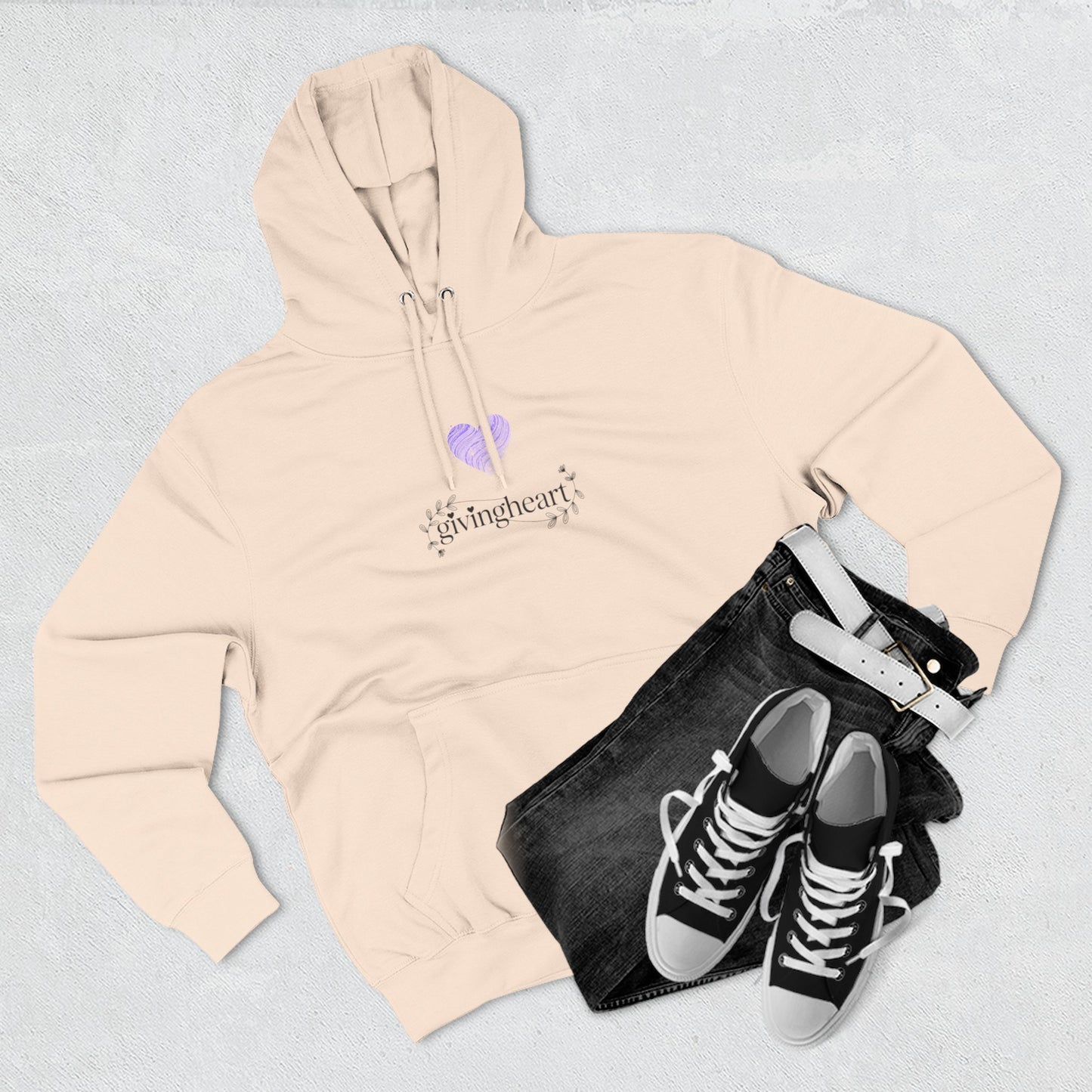 givingheart hoodie - lilac