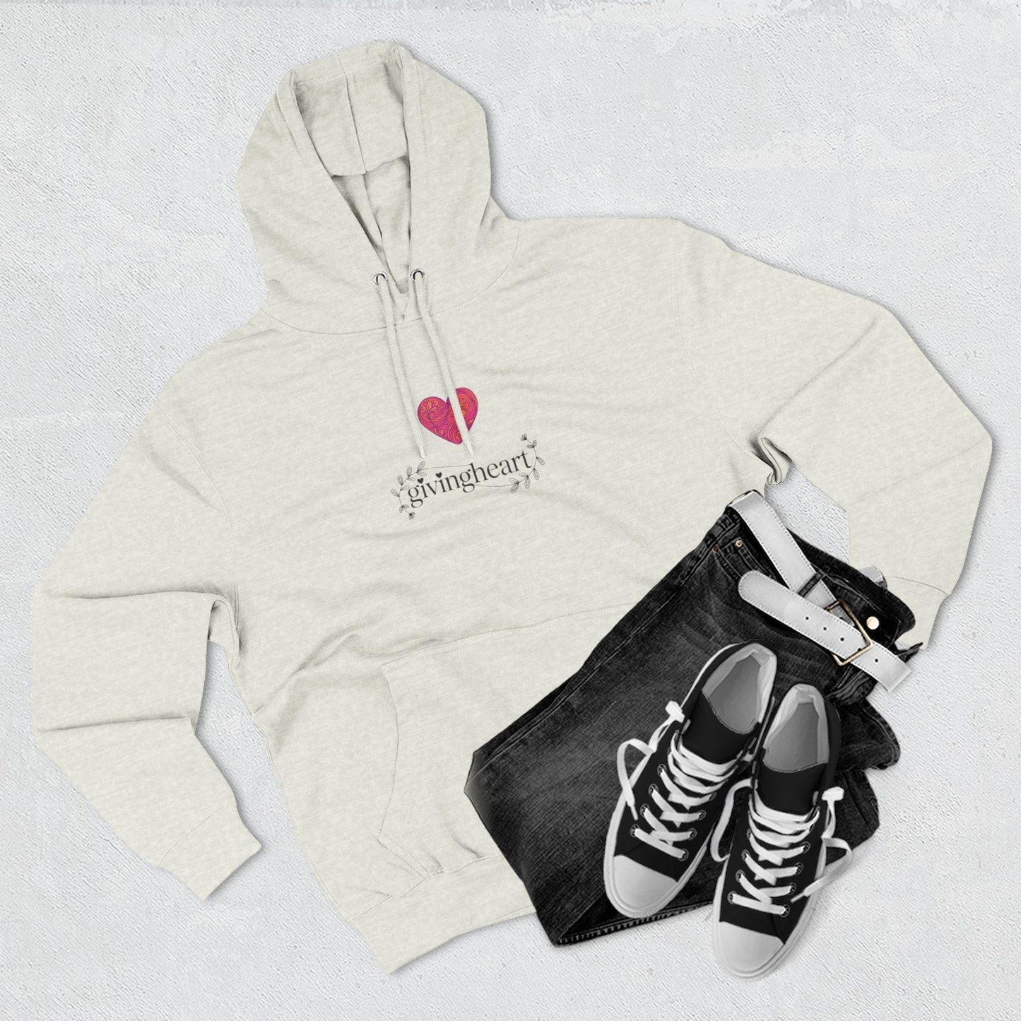 givingheart - rose hoodie