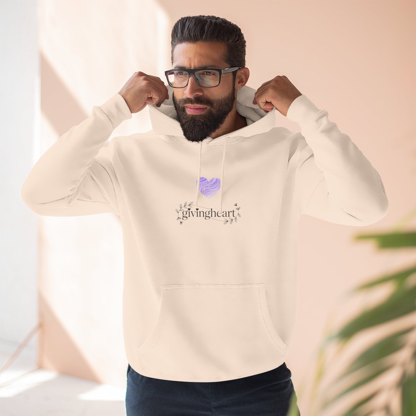 givingheart hoodie - lilac