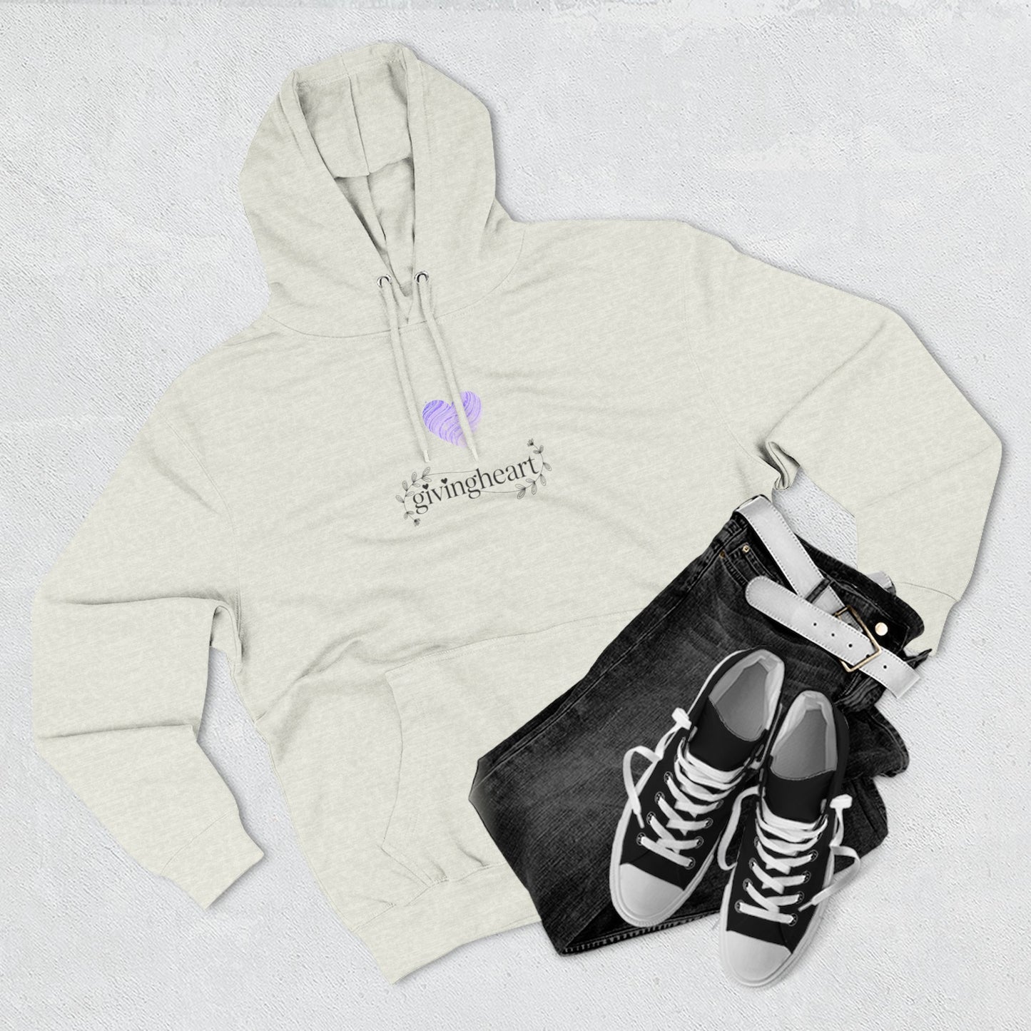 givingheart hoodie - lilac