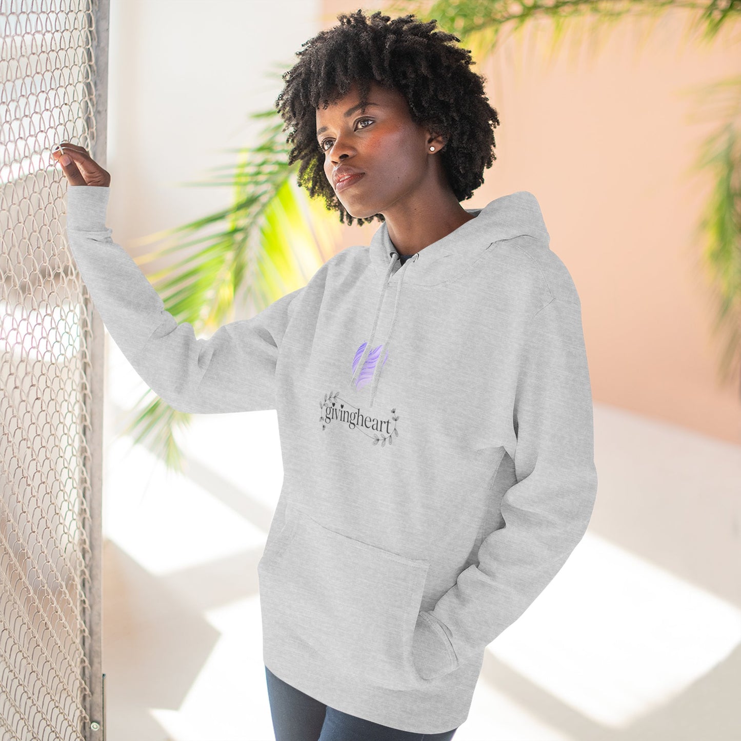 givingheart hoodie - lilac