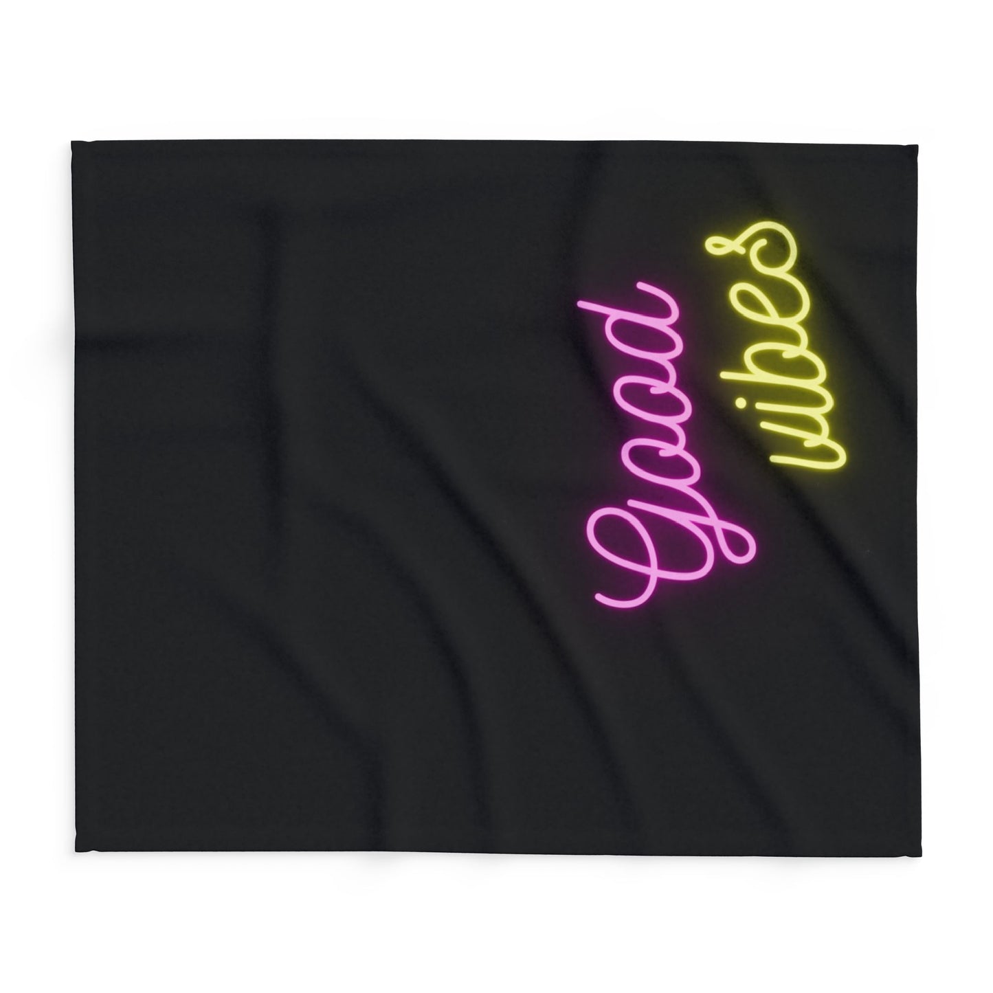 good vibes blanket - black