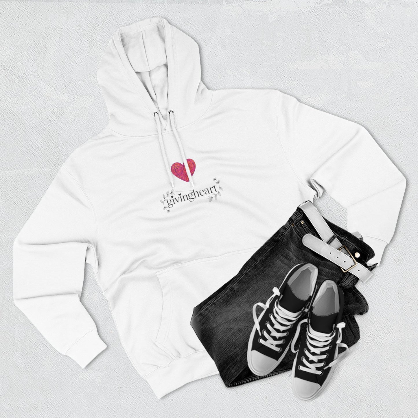 givingheart - rose hoodie