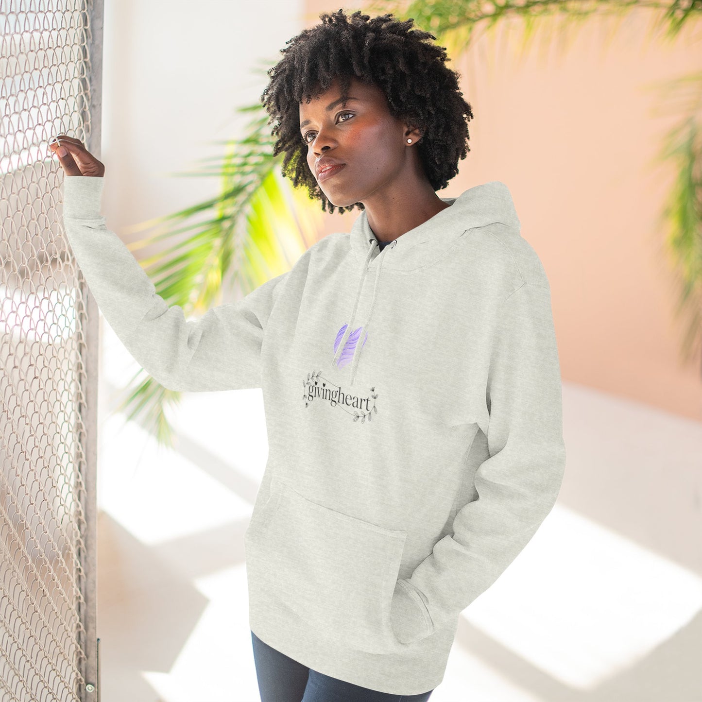 givingheart hoodie - lilac