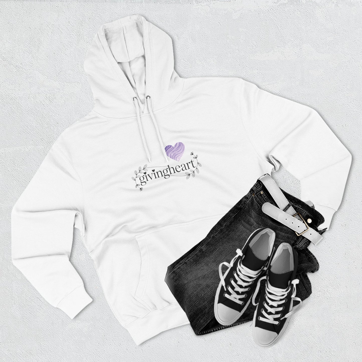 givingheart hoodie - lavender