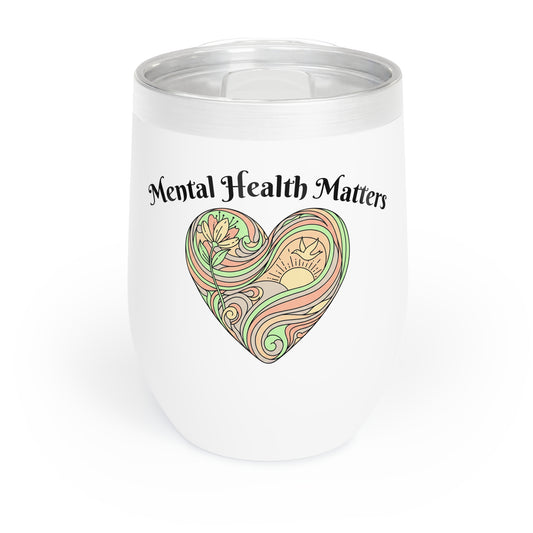mental health matters wine tumbler - wonderland