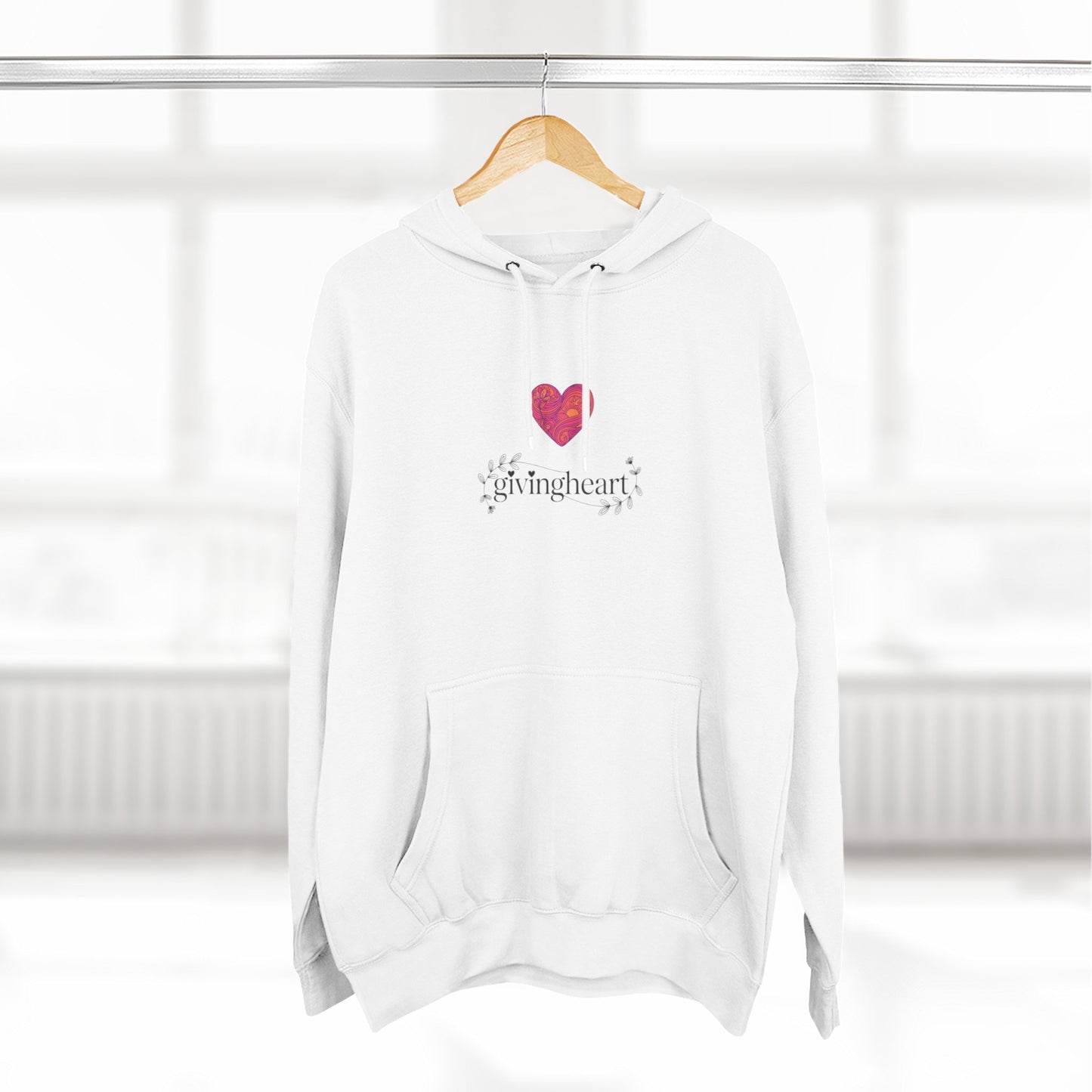 givingheart - rose hoodie