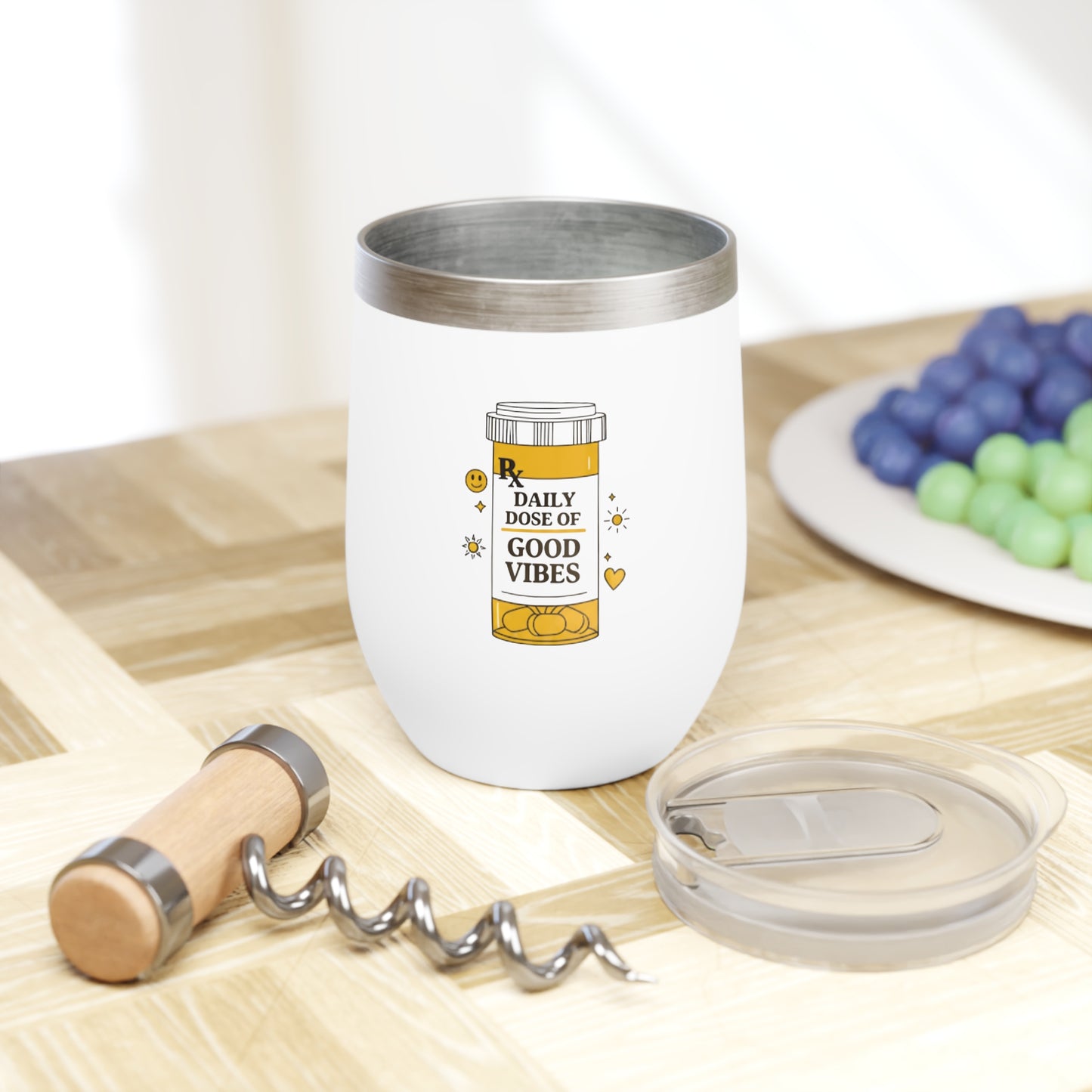 Daily Dose of Good Vibes Wine Tumbler