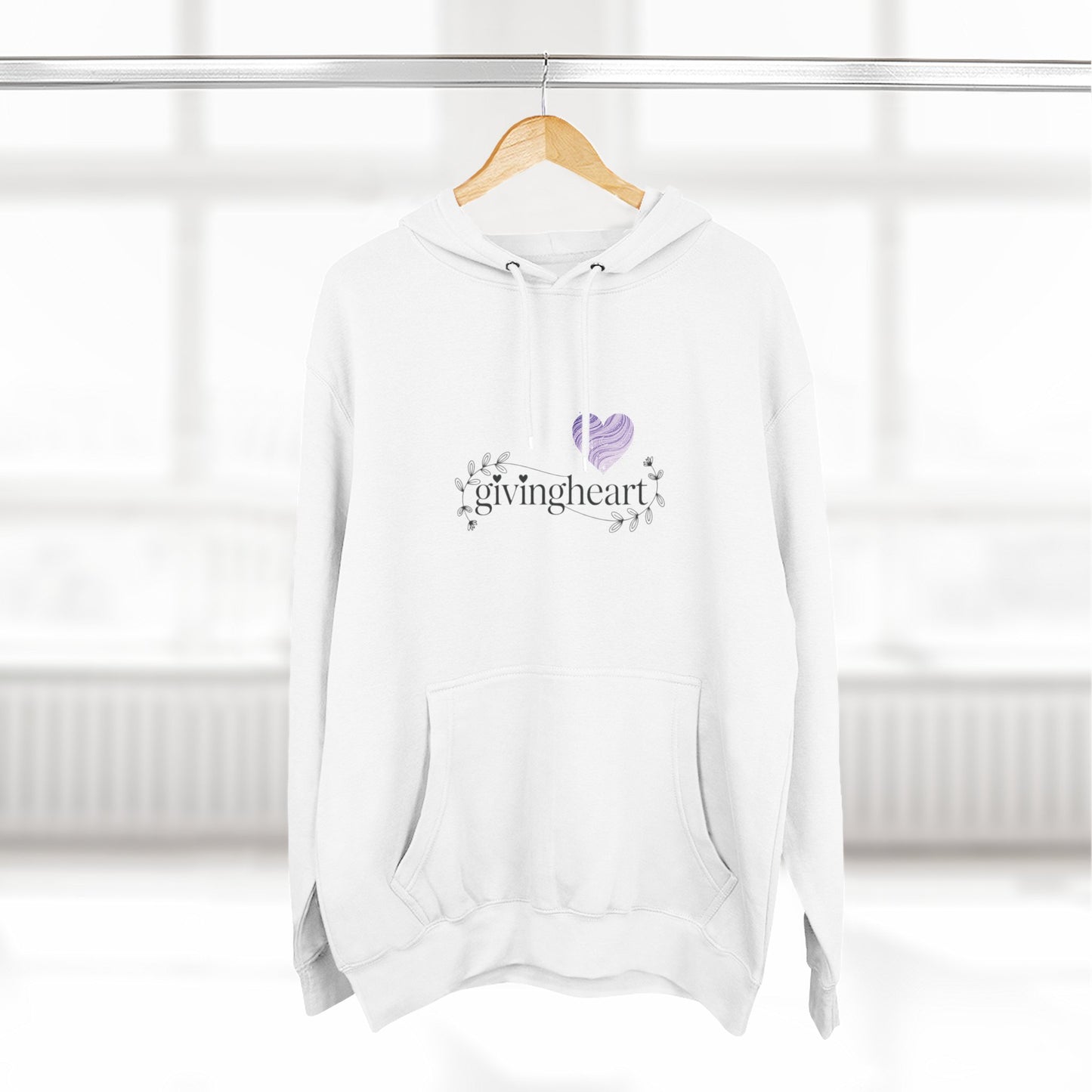 givingheart hoodie - lavender