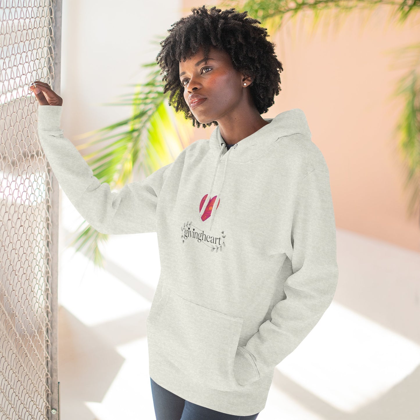 givingheart - rose hoodie