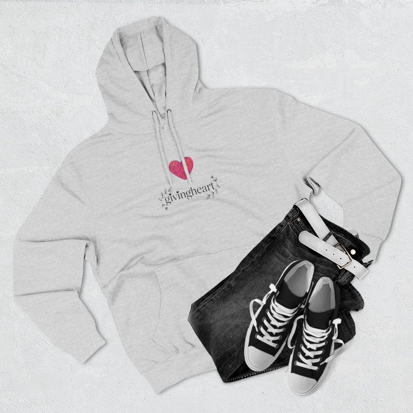 givingheart - rose hoodie