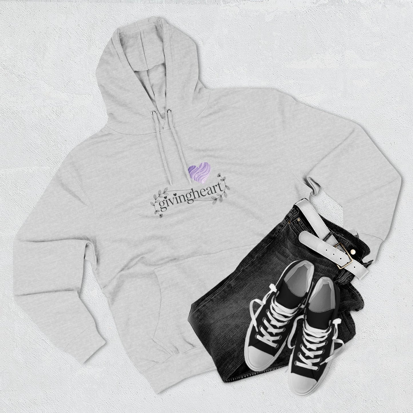 givingheart hoodie - lavender
