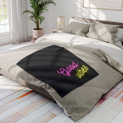 good vibes blanket - black
