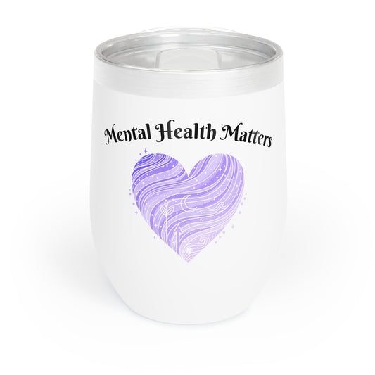 mental health matters wine tumbler - lilac