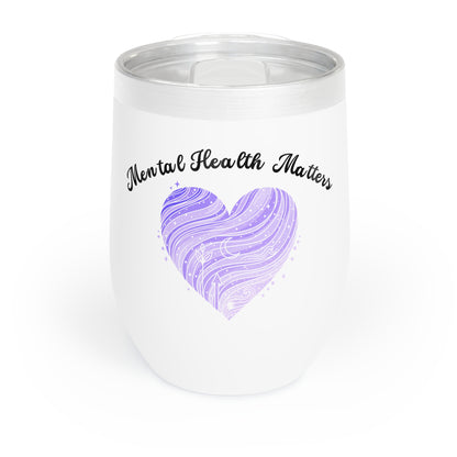 mental health matters wine tumbler - lavendar