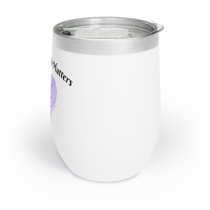 mental health matters wine tumbler - lilac