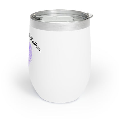 mental health matters wine tumbler - lavendar