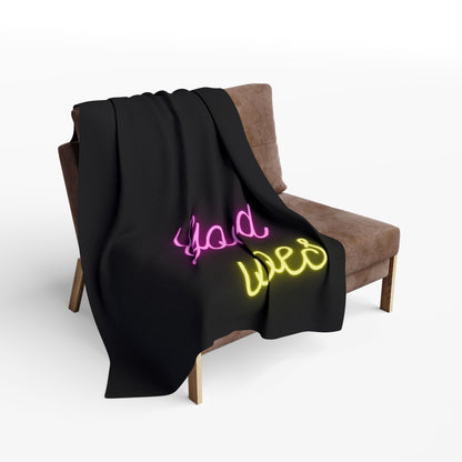good vibes blanket - black